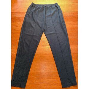 Elastic Waist Corduroy Style Pants With Pockets